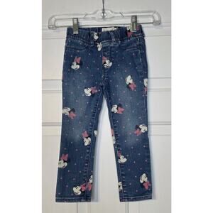 Disney Baby Gap Jeans Girls Size 4 Toddler Blue Denim Minnie Mouse